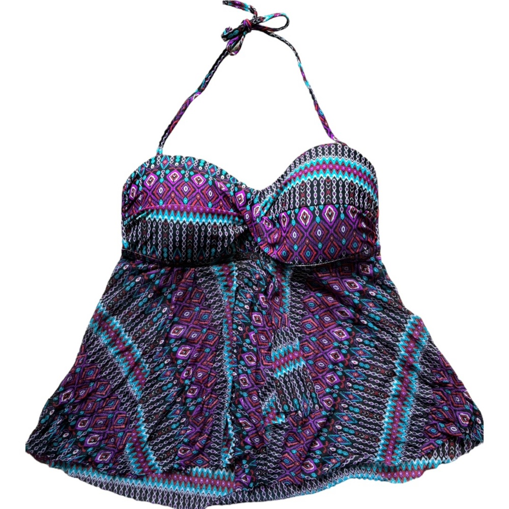 ☀️ Merona Maternity Flowy Halter Style Swim Top